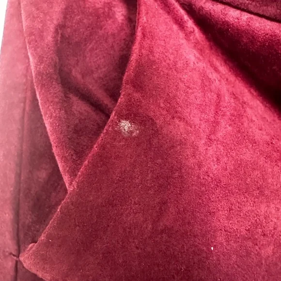 Dark Red Suede Flared High Rise - Picture 9 of 10